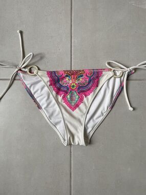 Victoria's Secret Swim String Bikini Bottom Multicolor Floral Swimwear
